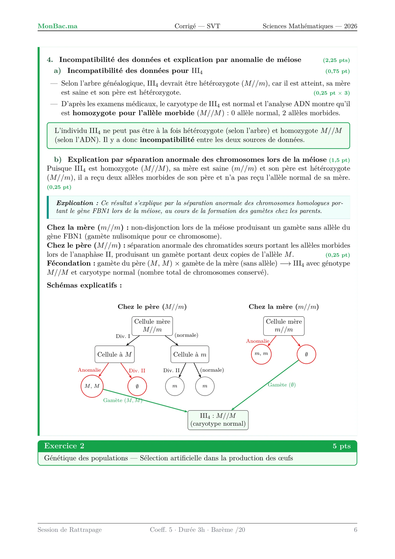 Corrige SVT Bac SM 2026 page 6