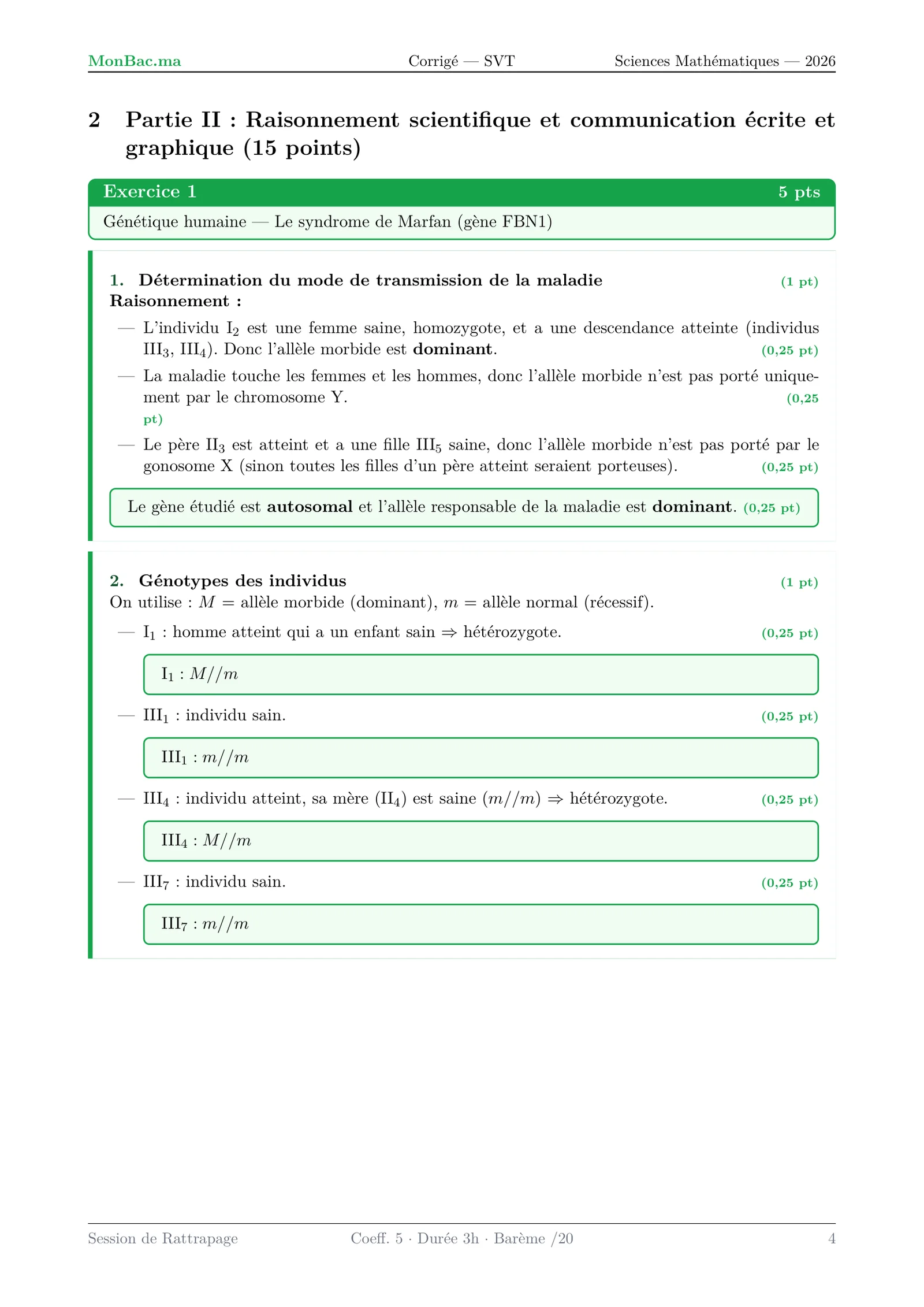 Corrige SVT Bac SM 2026 page 4