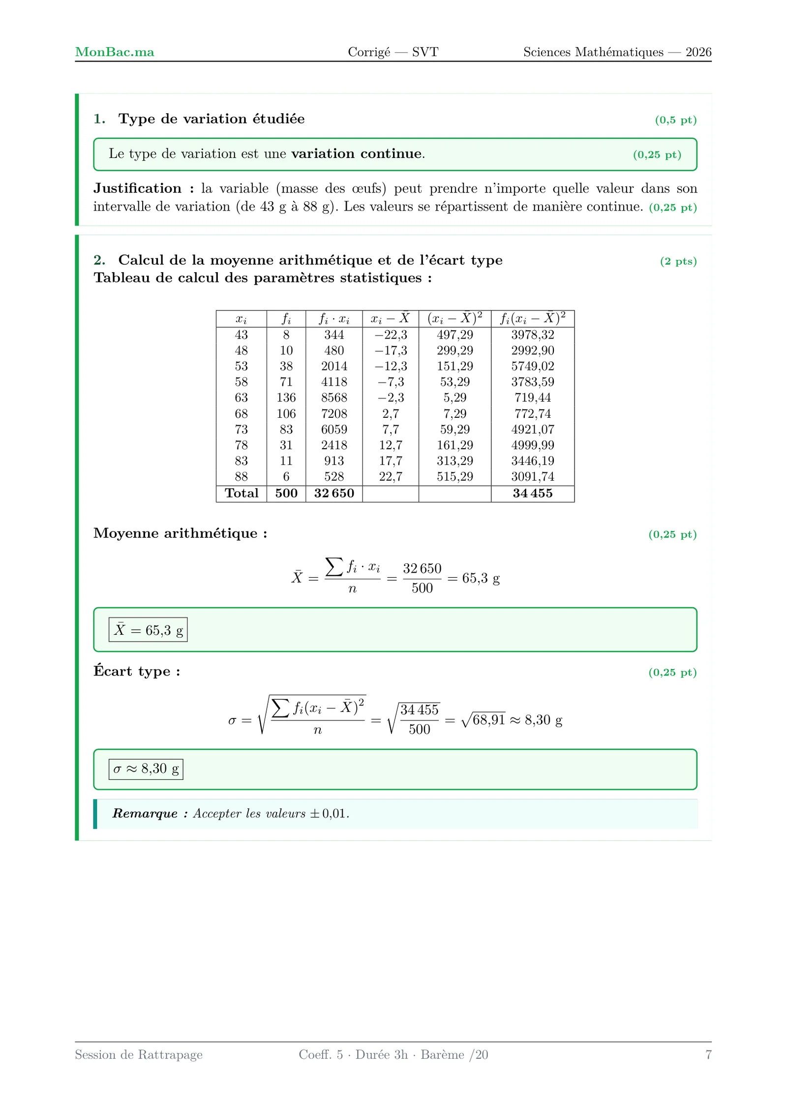 Corrige SVT Bac SM 2026 page 7
