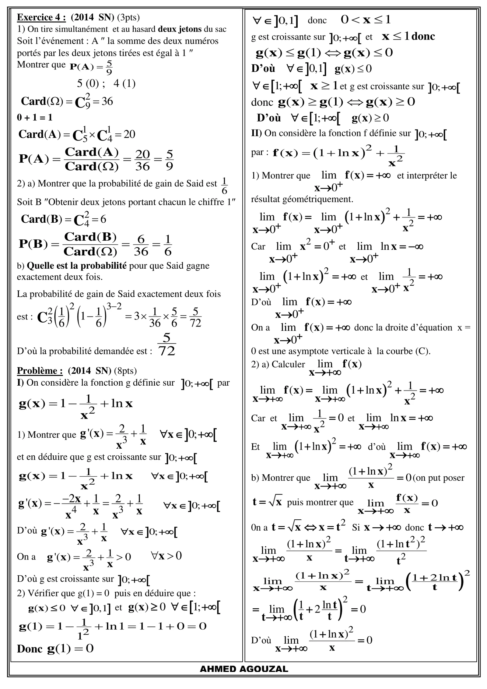Corrige Math Bac SVT 2014 page 3