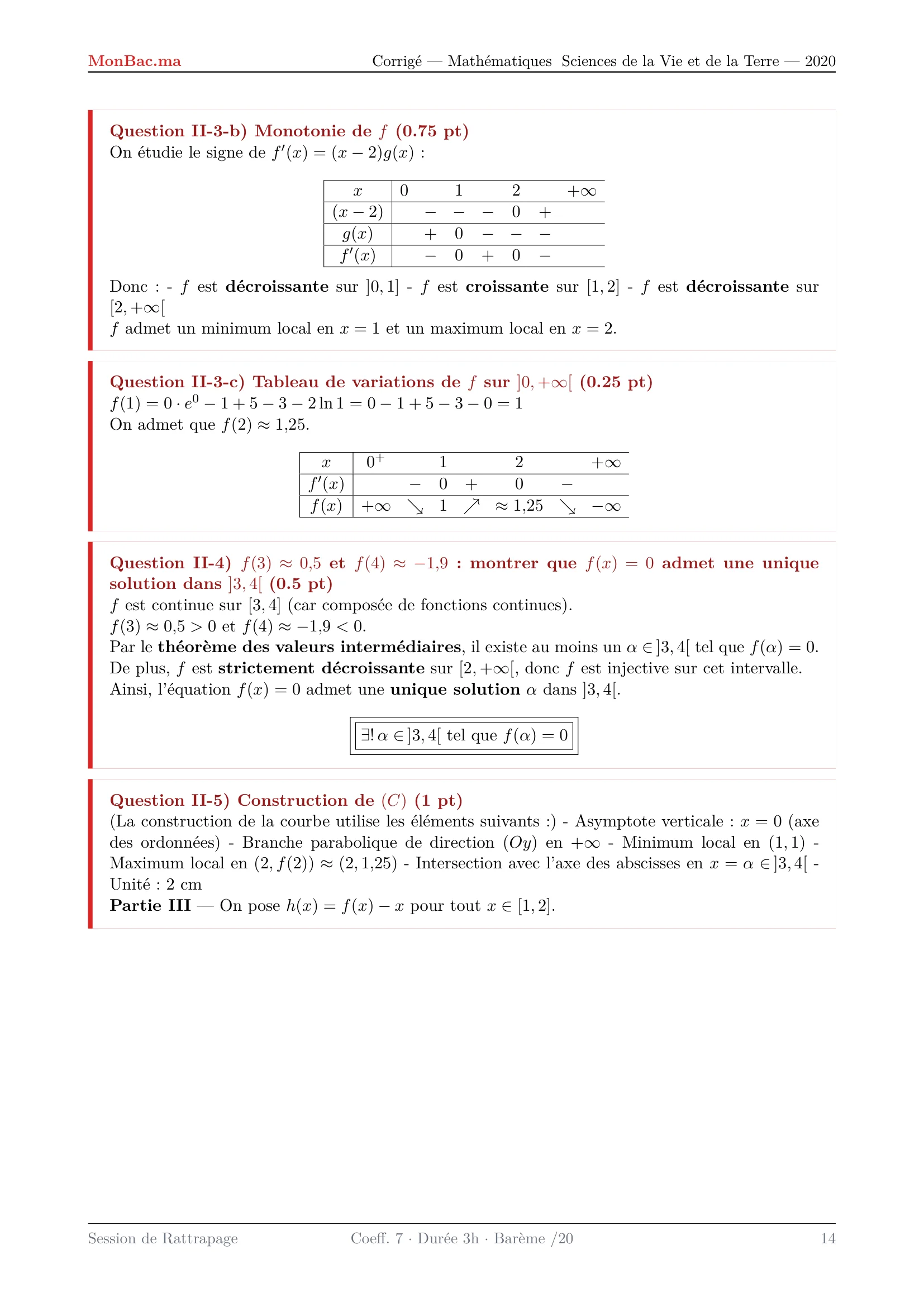 Corrige Math Bac SVT 2020 page 14