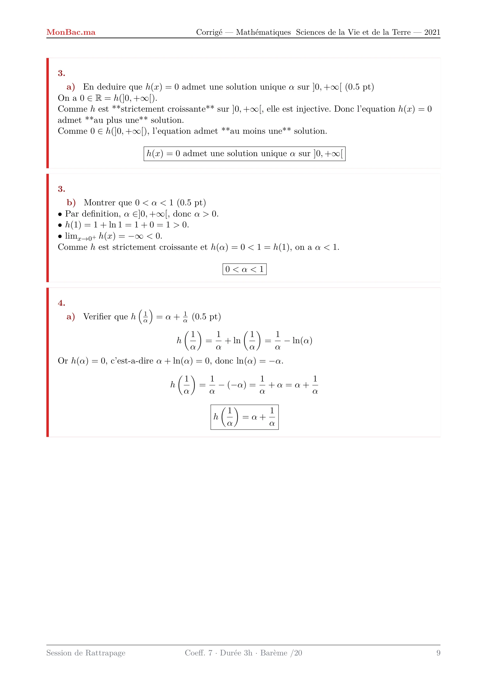 Corrige Math Bac SVT 2021 page 9