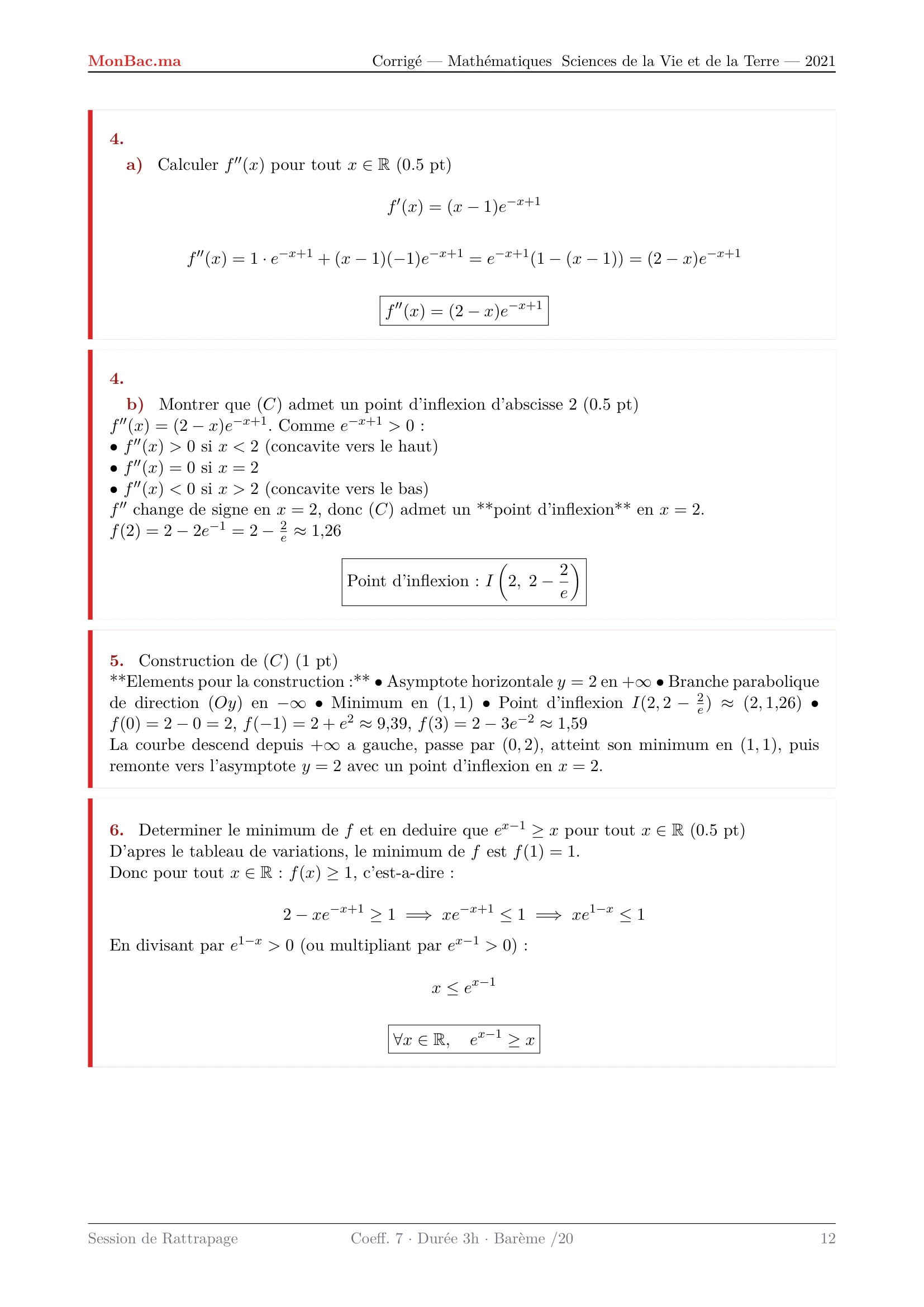 Corrige Math Bac SVT 2021 page 12