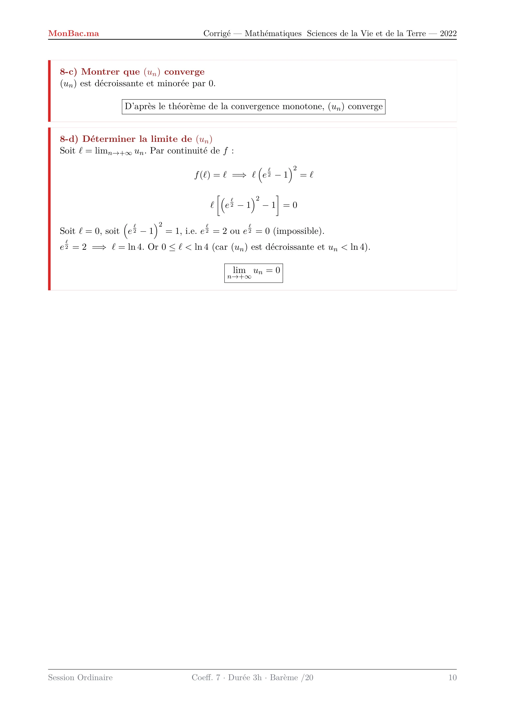 Corrige Math Bac SVT 2022 page 10