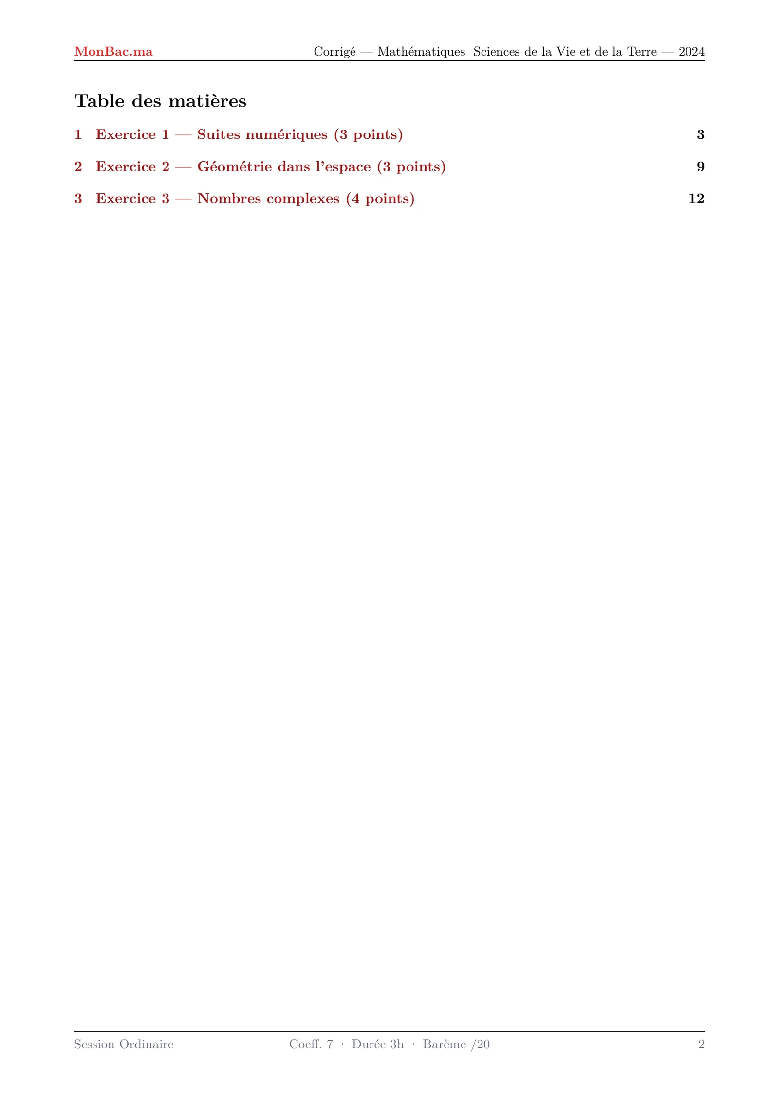 Corrige Math Bac SVT 2024 page 2