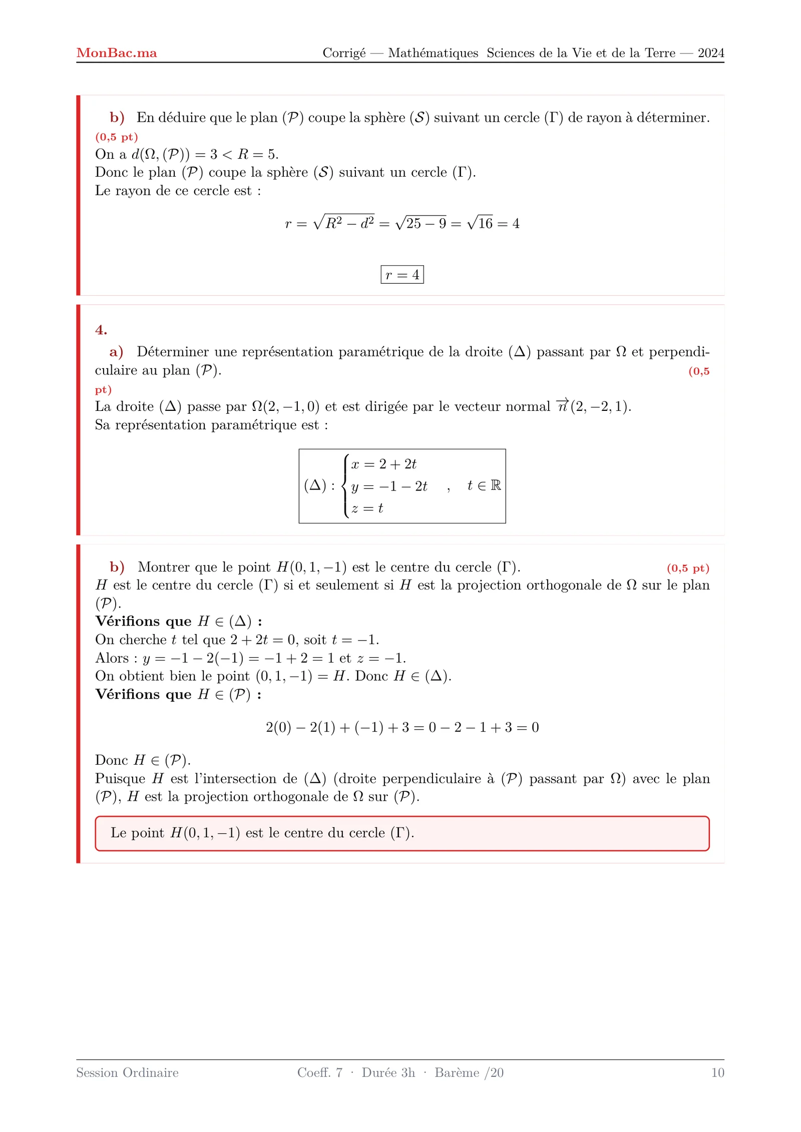 Corrige Math Bac SVT 2024 page 10