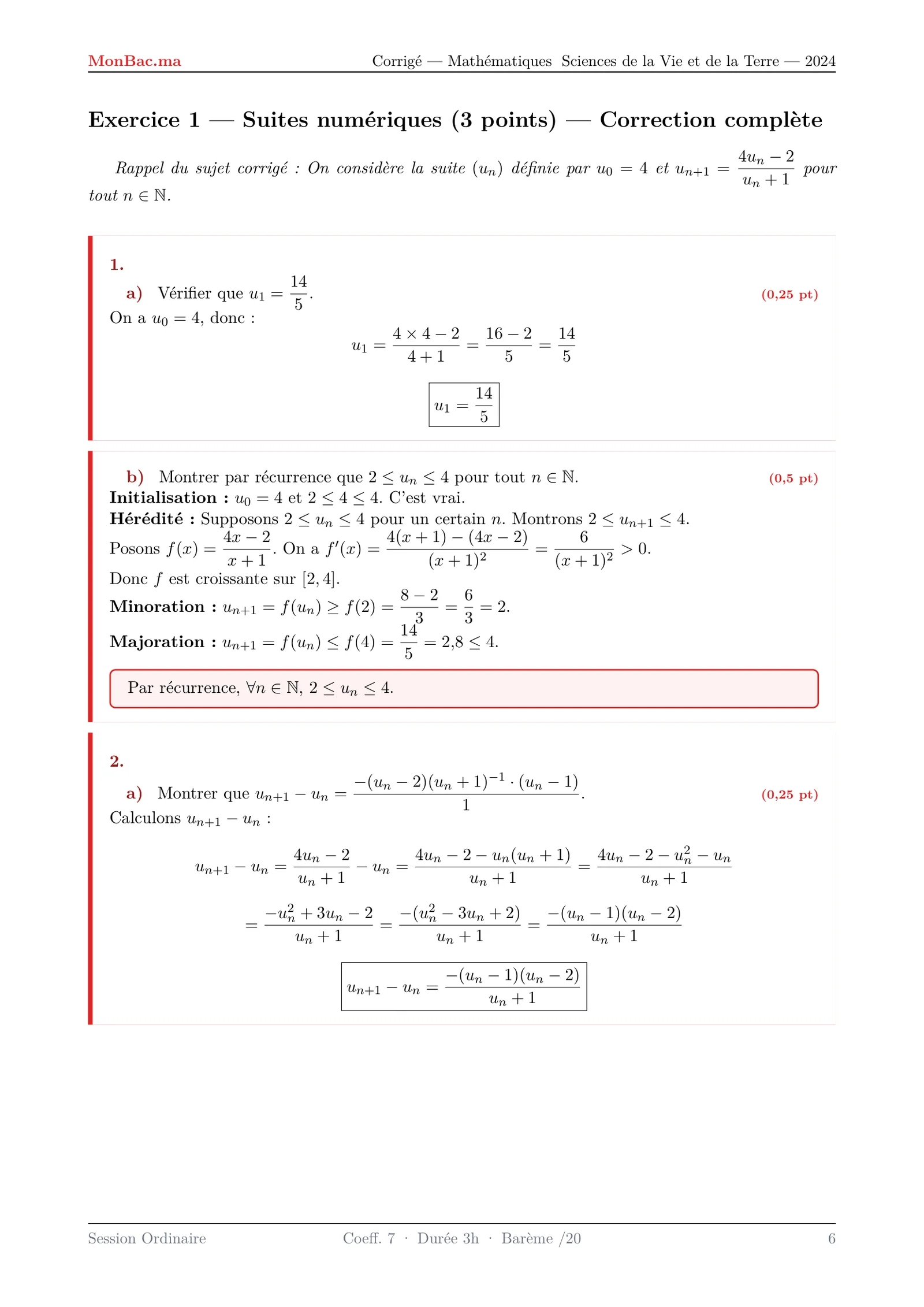 Corrige Math Bac SVT 2024 page 6