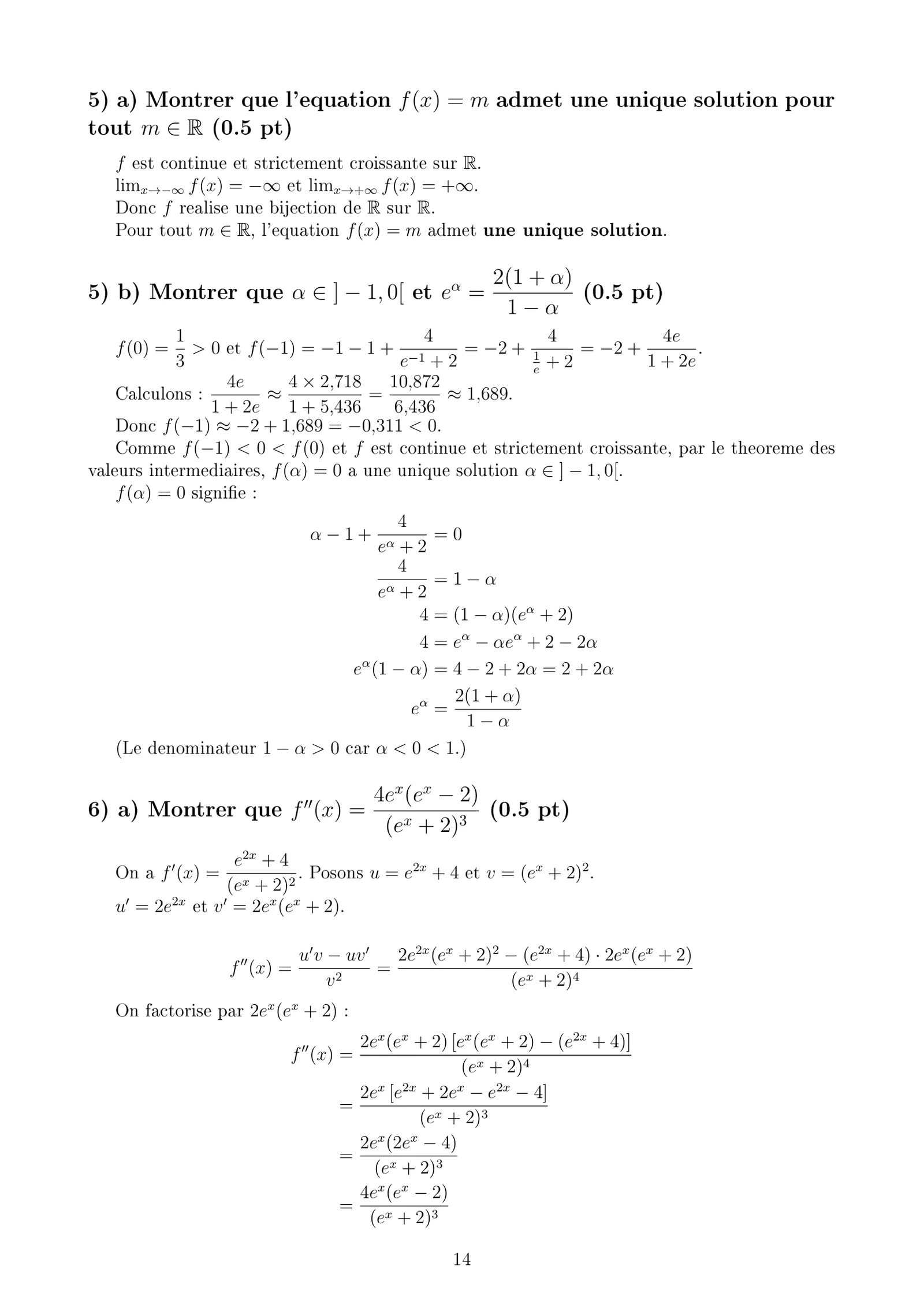 Corrige Math Bac SVT 2025 page 14