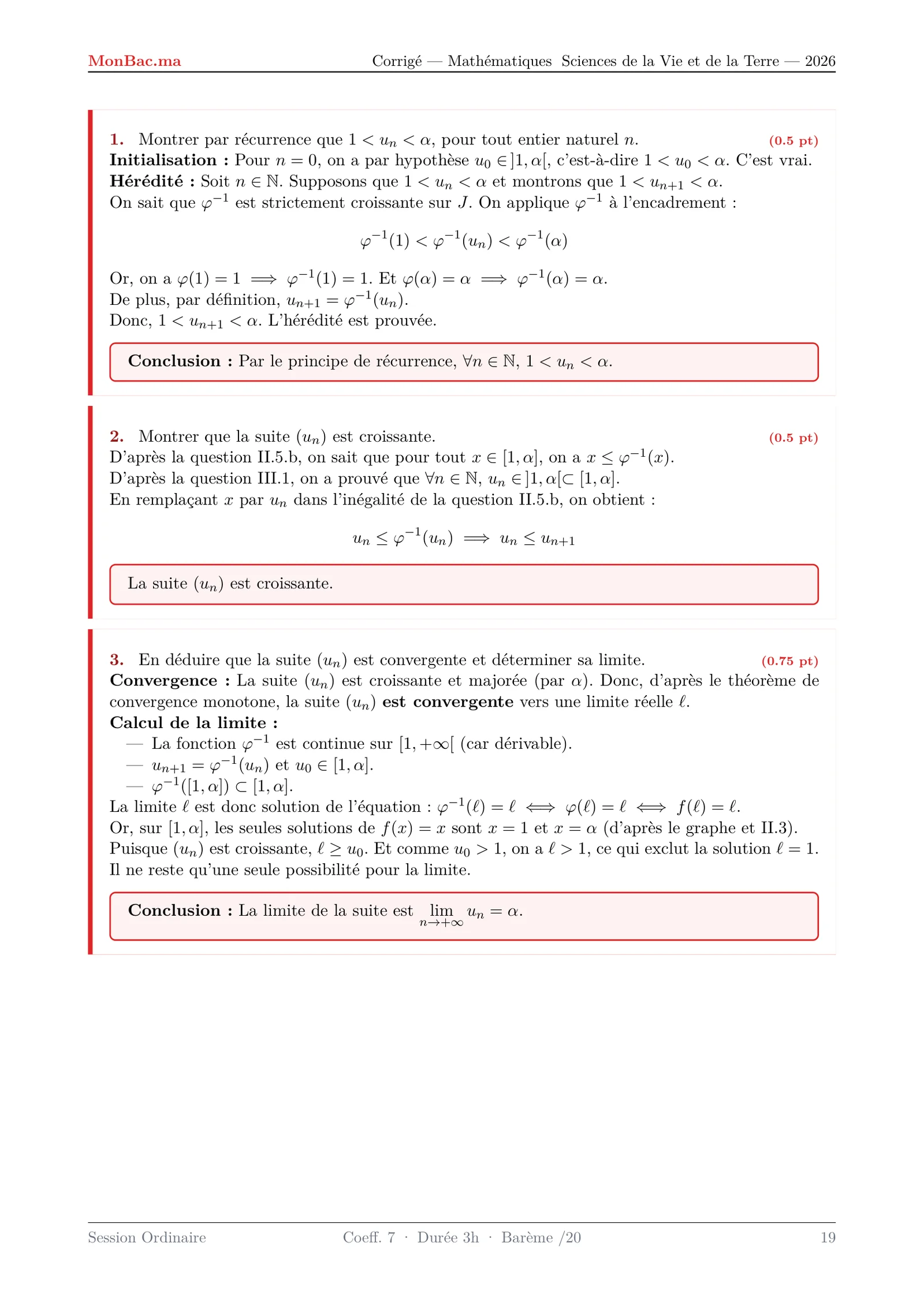 Corrige Math Bac SVT 2026 page 19