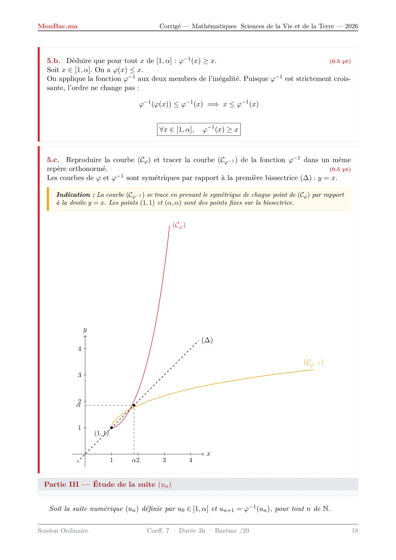 Corrige Math Bac SVT 2026 page 18