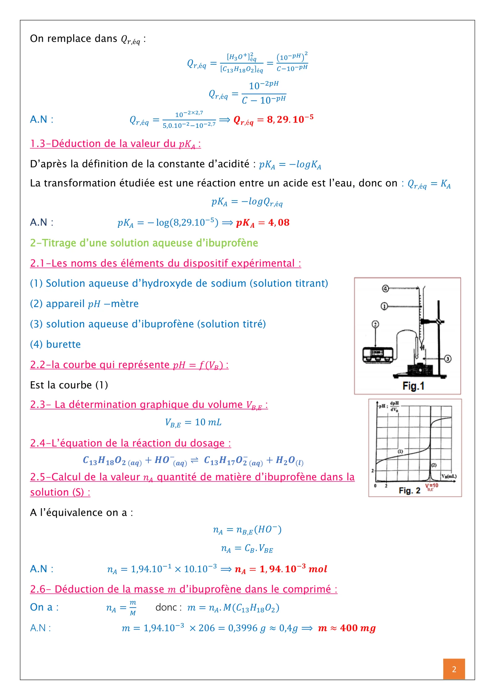 Corrige Physique Bac SVT 2018 page 2