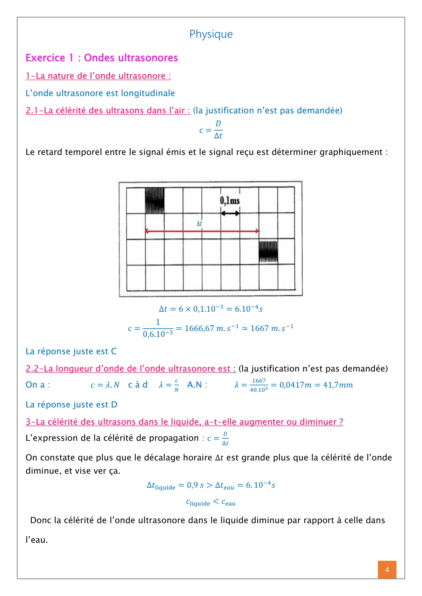 Corrige Physique Bac SVT 2018 page 4
