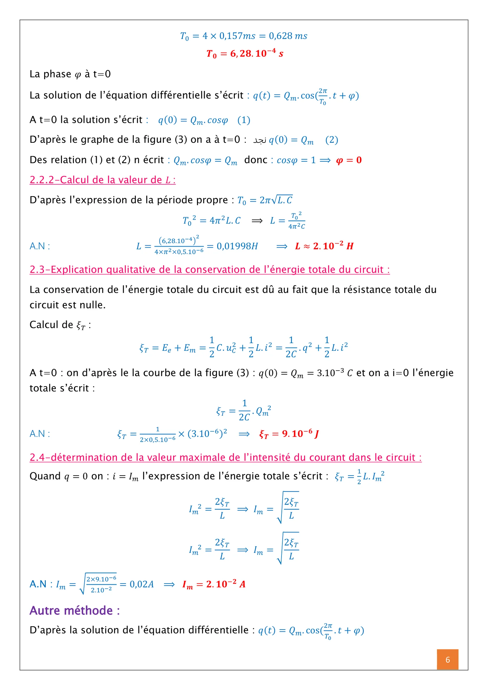 Corrige Physique Bac SVT 2018 page 6
