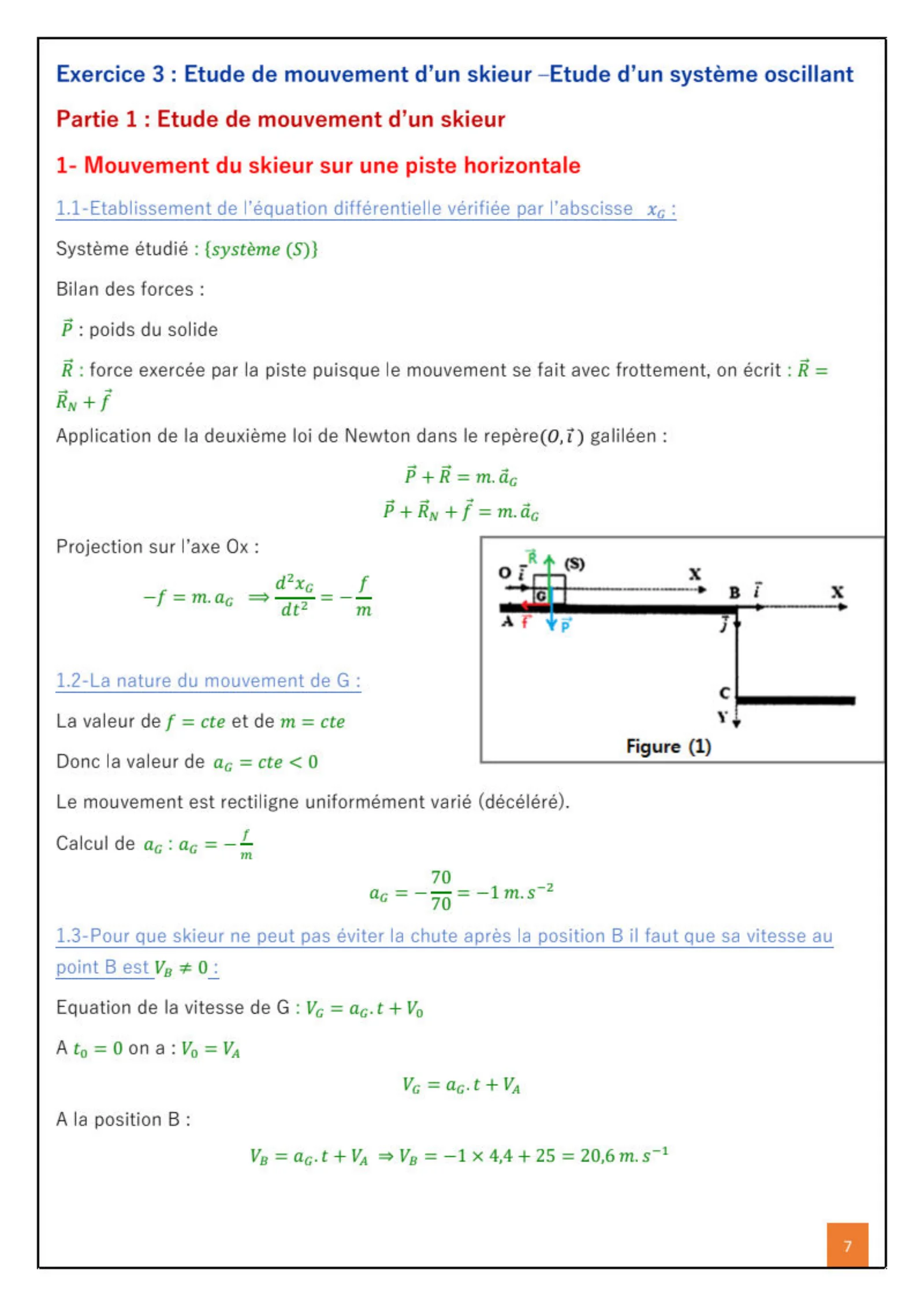 Corrige Physique Bac SVT 2019 page 7