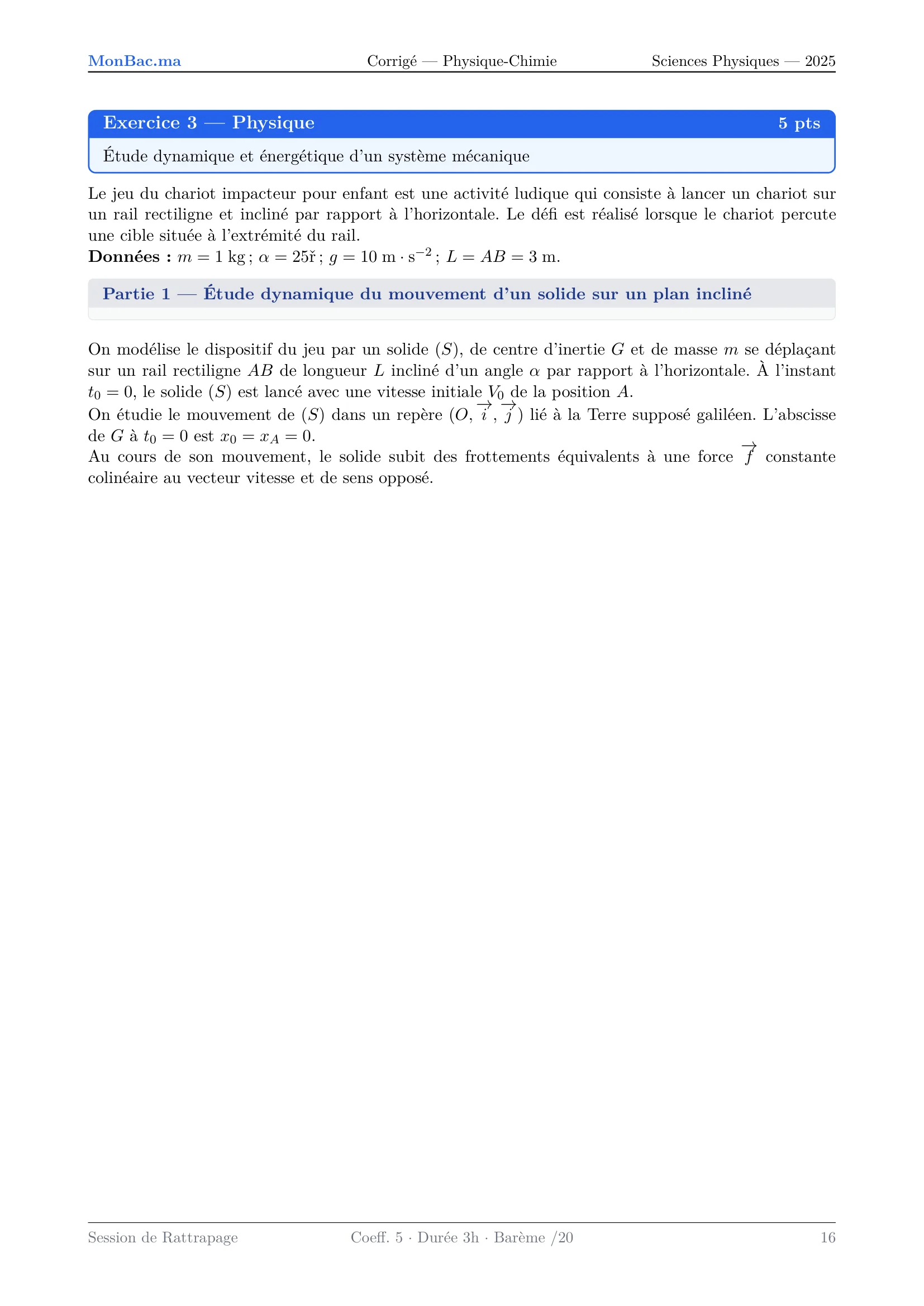 Corrige Physique Bac SVT 2025 page 16