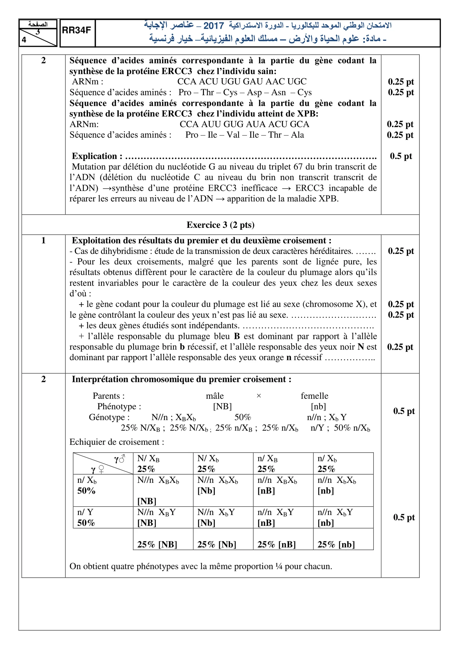 Corrige SVT Bac SVT 2017 page 3
