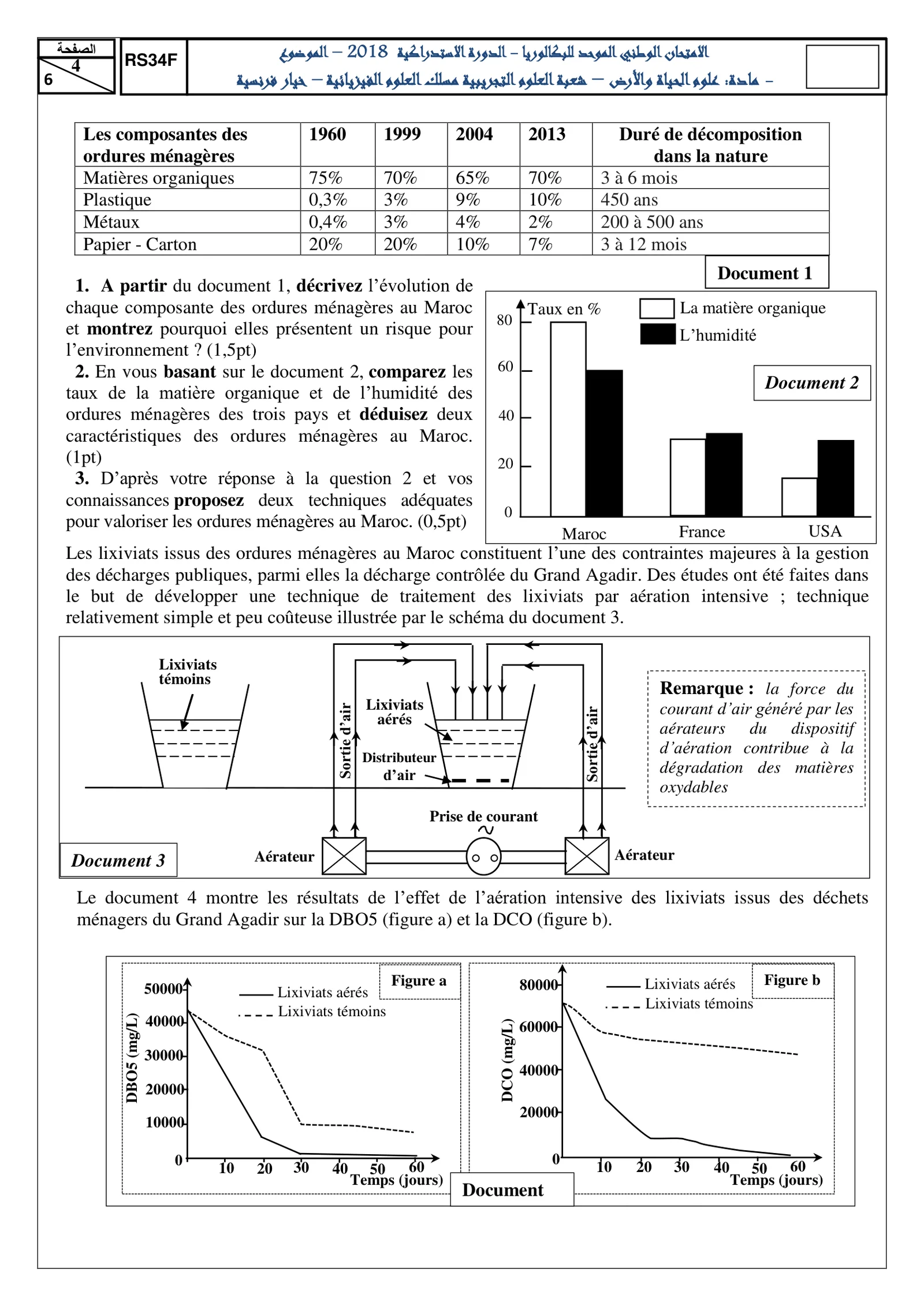 Sujet SVT Bac SVT 2018 page 4