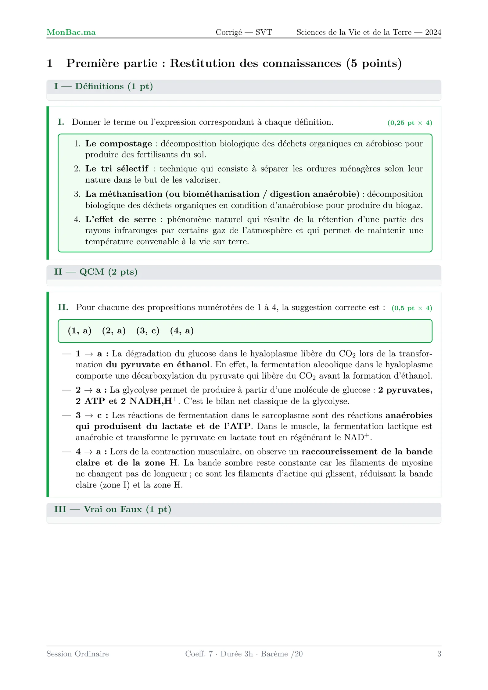 Corrige SVT Bac SVT 2024 page 3