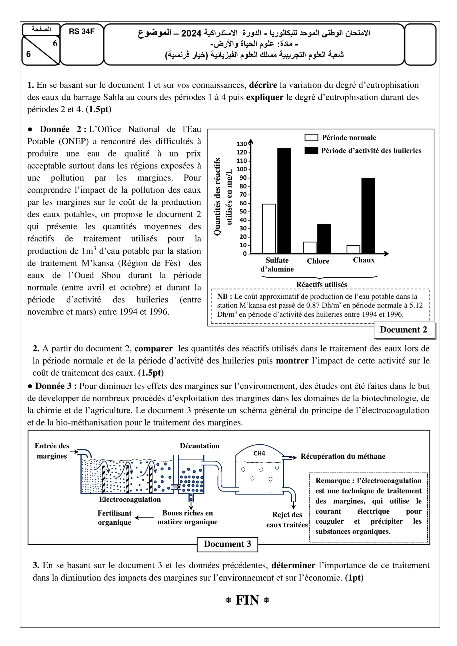 Sujet SVT Bac SVT 2024 page 6