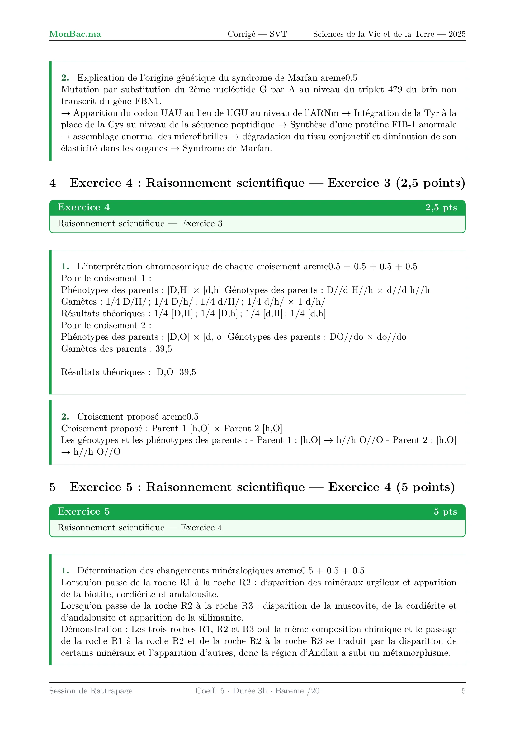 Corrige SVT Bac SVT 2025 page 5
