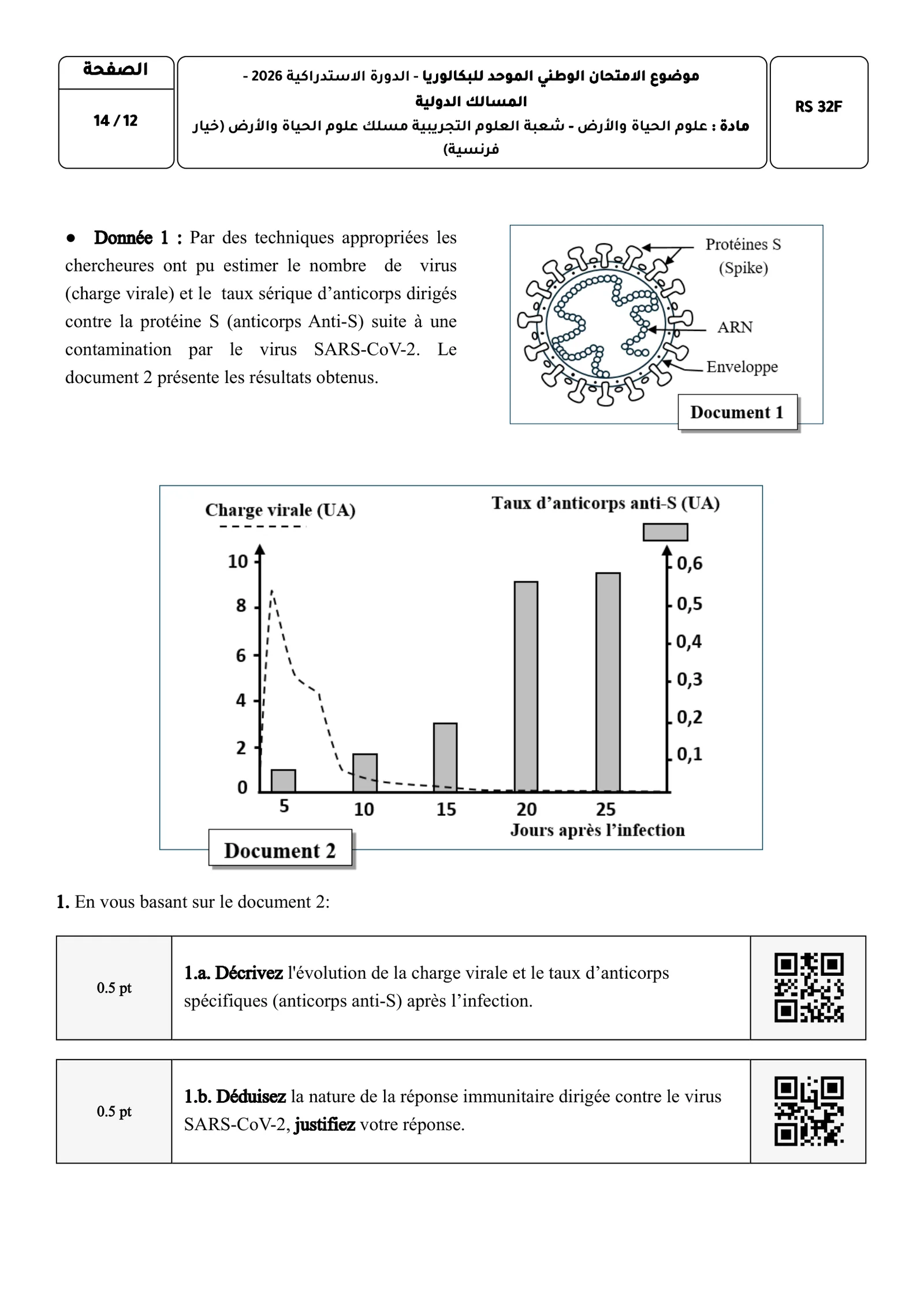 Sujet SVT Bac SVT 2026 page 12